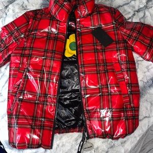 BRAND NEW AUTHENTIC Juicy Couture Black Label Plaid jacket **CLOSET CLEAN OUT **